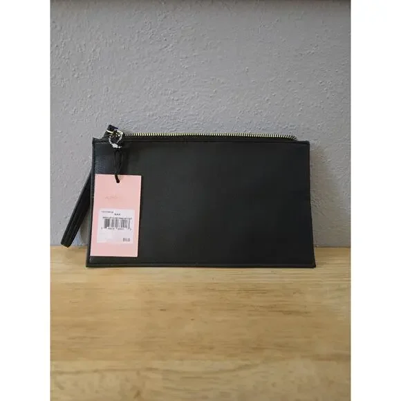 Juicy Couture Black Pebbled Faux Leather Wristlet - Picture 3 of 6